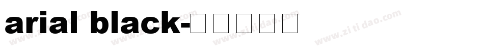 arial black字体转换